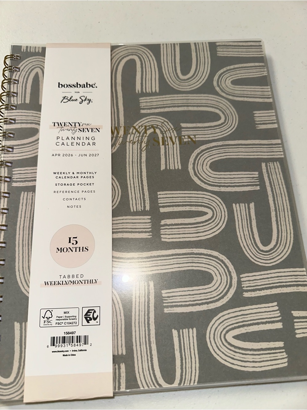 Boosbabe 26/27  Weekly Planner - Spiral Bound Home Office Organizer